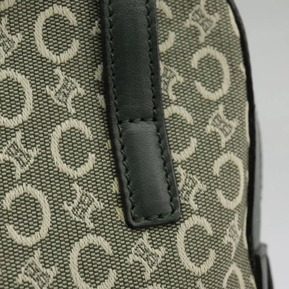 Auth CELINE C Macadam Canvas Hand Bag Gray Gold - Picture 10 of 15